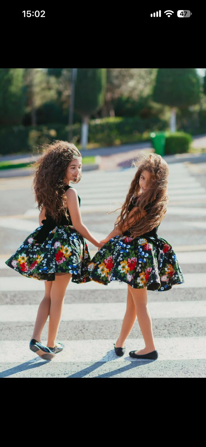 Floral dresses in motion