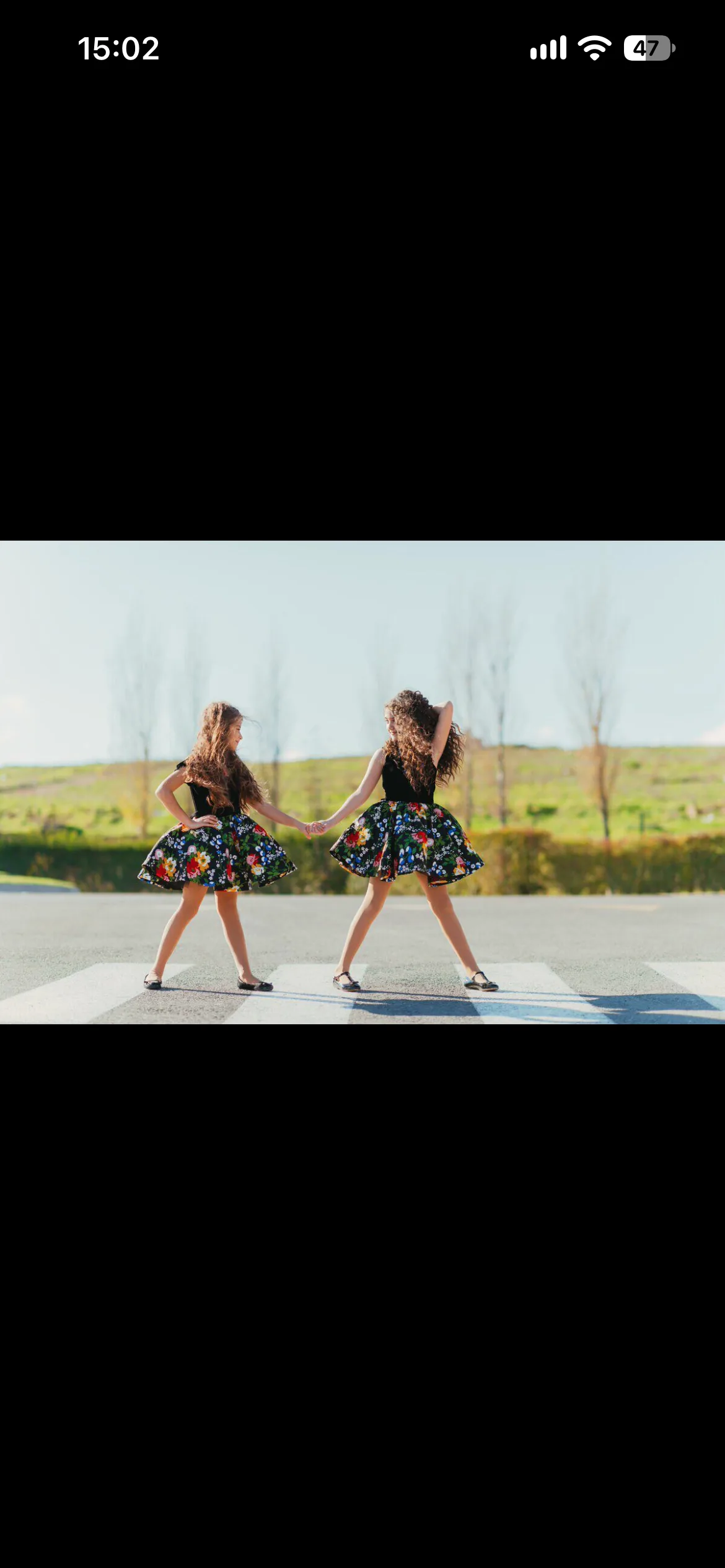Matching floral dresses